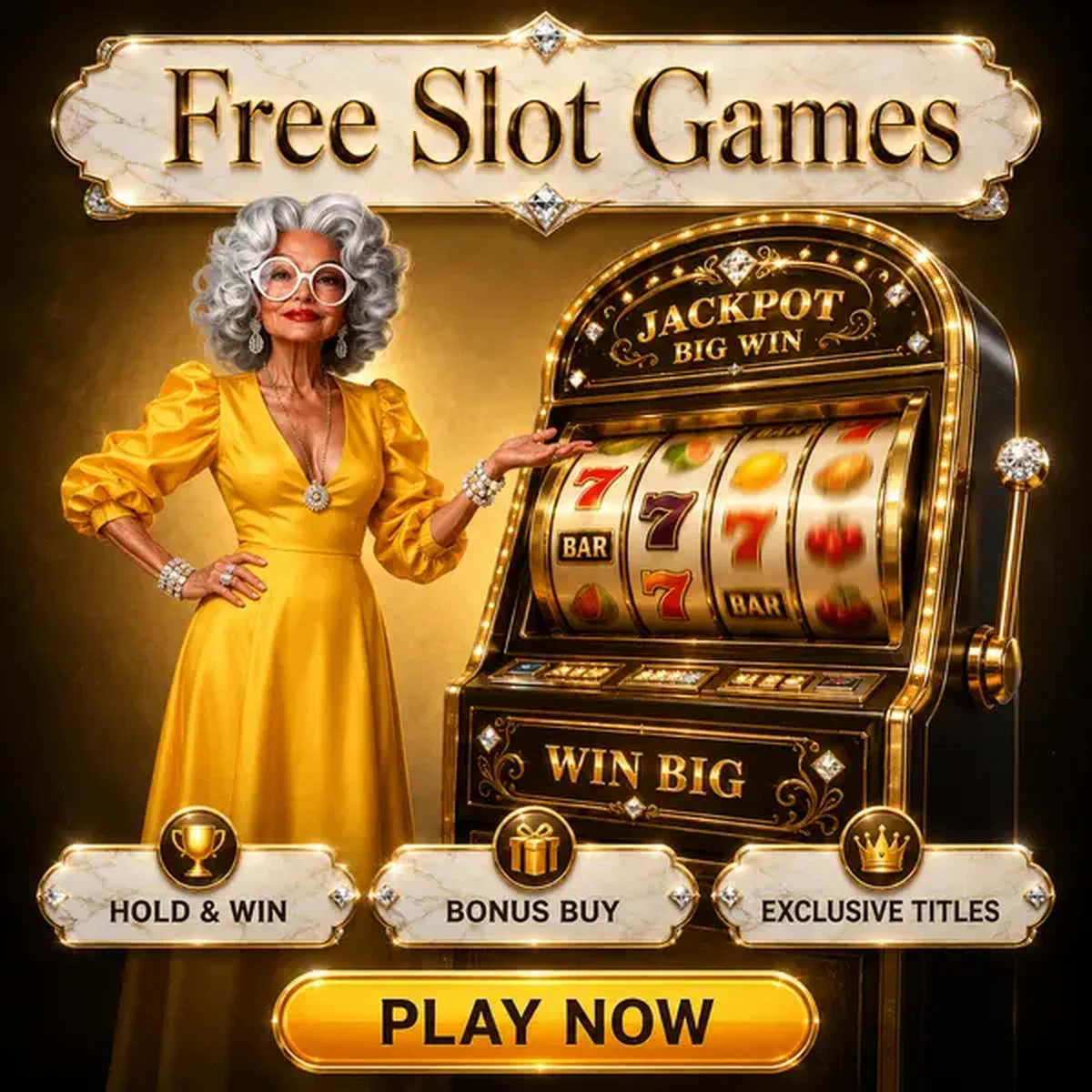 Elegant woman presenting slot games at Spingranny Free Slot Games Format Mechanics casino