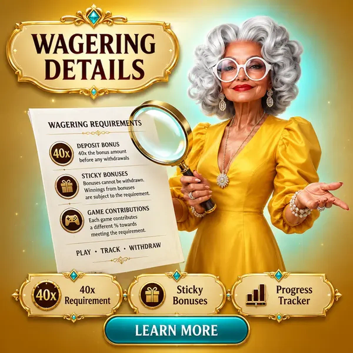 Professional guide examining wagering requirements document at Wagering Requirements and Game Contributions